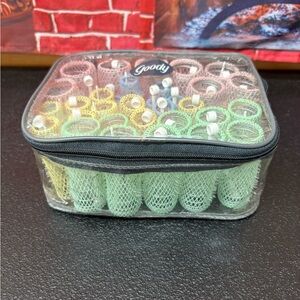 Vintage Goody wire mesh brush hair rollers with pins